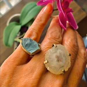 Unique dual ring gemstones